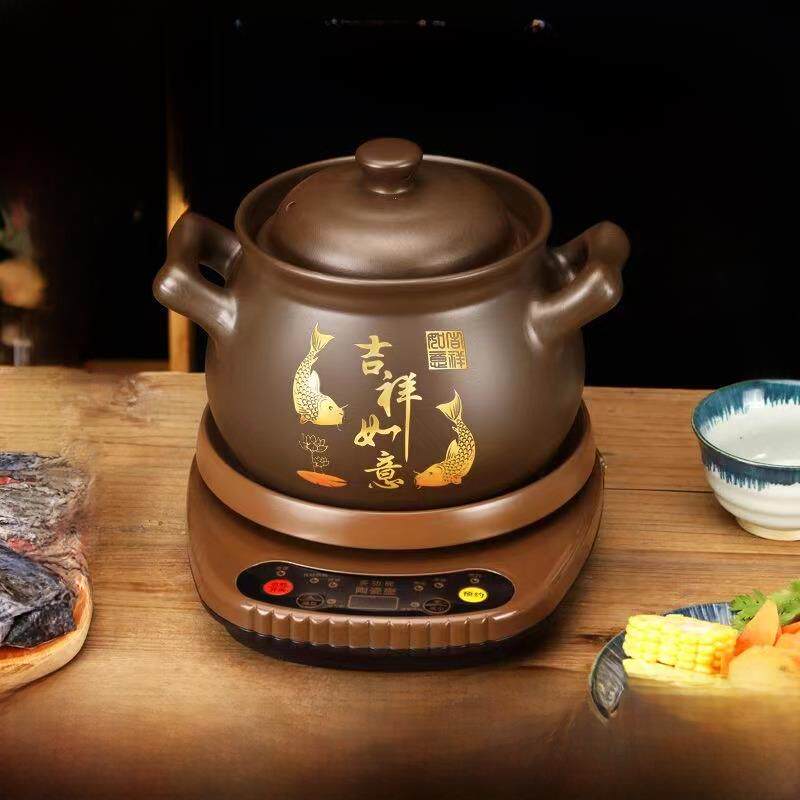 紫泥电炖锅，全自动汤锅，定时分锅，家用炖锅，陶瓷砂锅，不用看