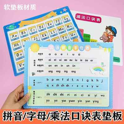 幼儿园26个英文字母表汉语拼音表整体认读音节小学生乘法口诀表卡