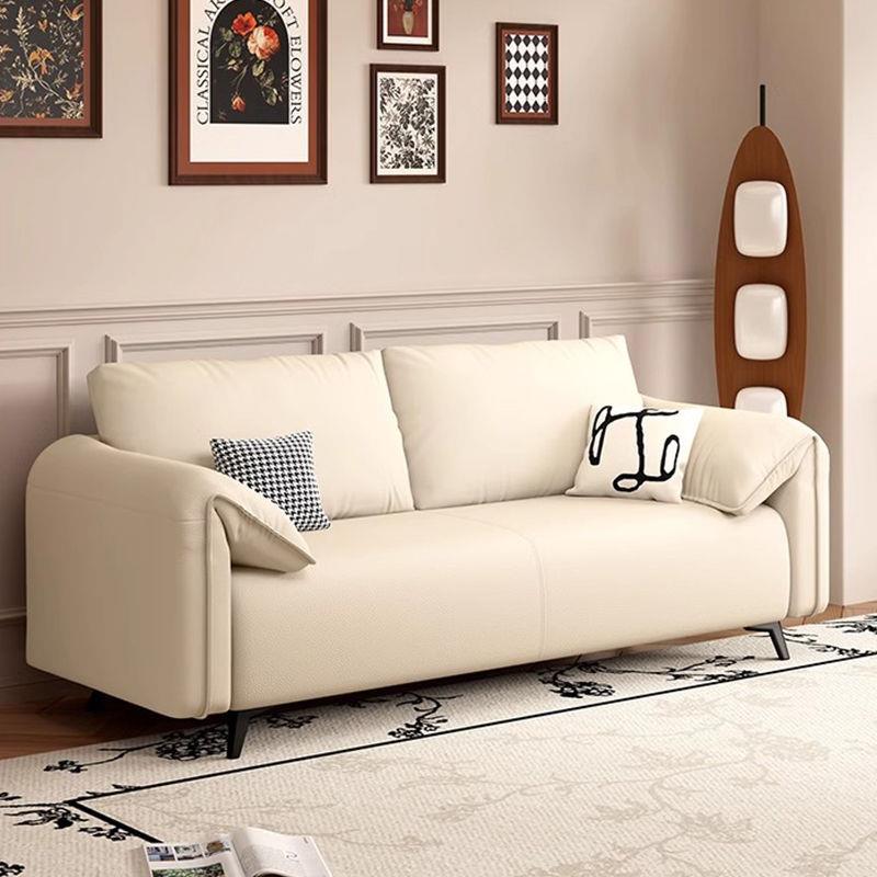 大象耳朵沙发小户型家用公寓出租屋客厅简约风布艺直排沙发猫抓皮