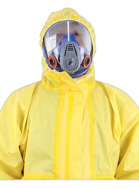 汉盾 HD-BP618 黄色带帽连体式防液体飞溅防粉尘工业防化服