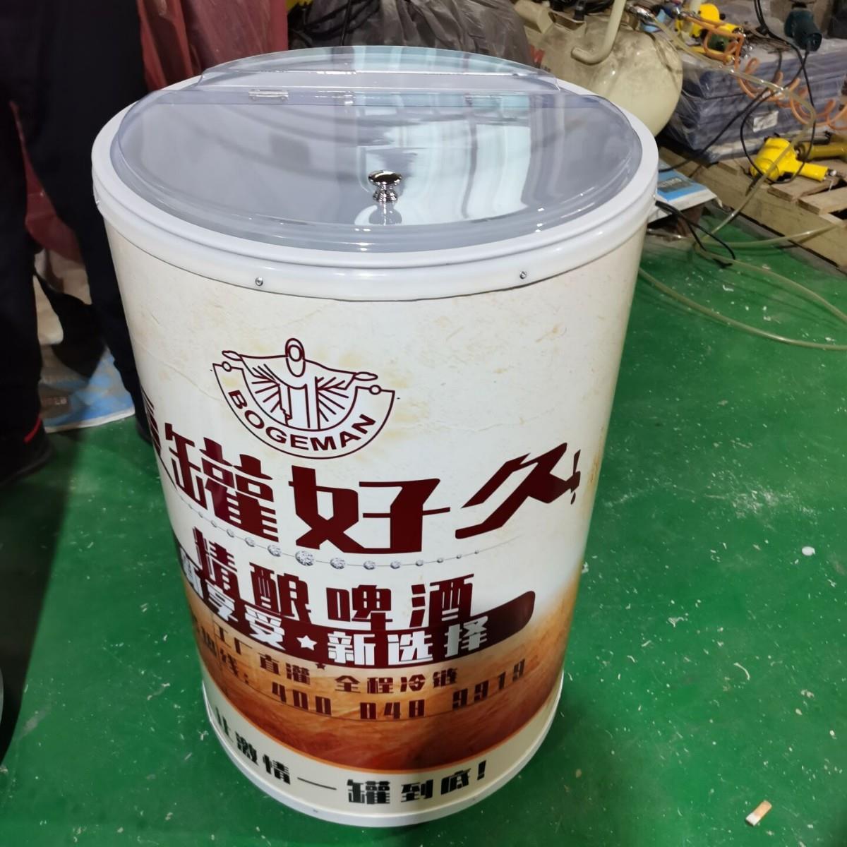 100L户外广告冰桶促销台式冰桶桌加厚塑料保温移动冰桶厂家直销