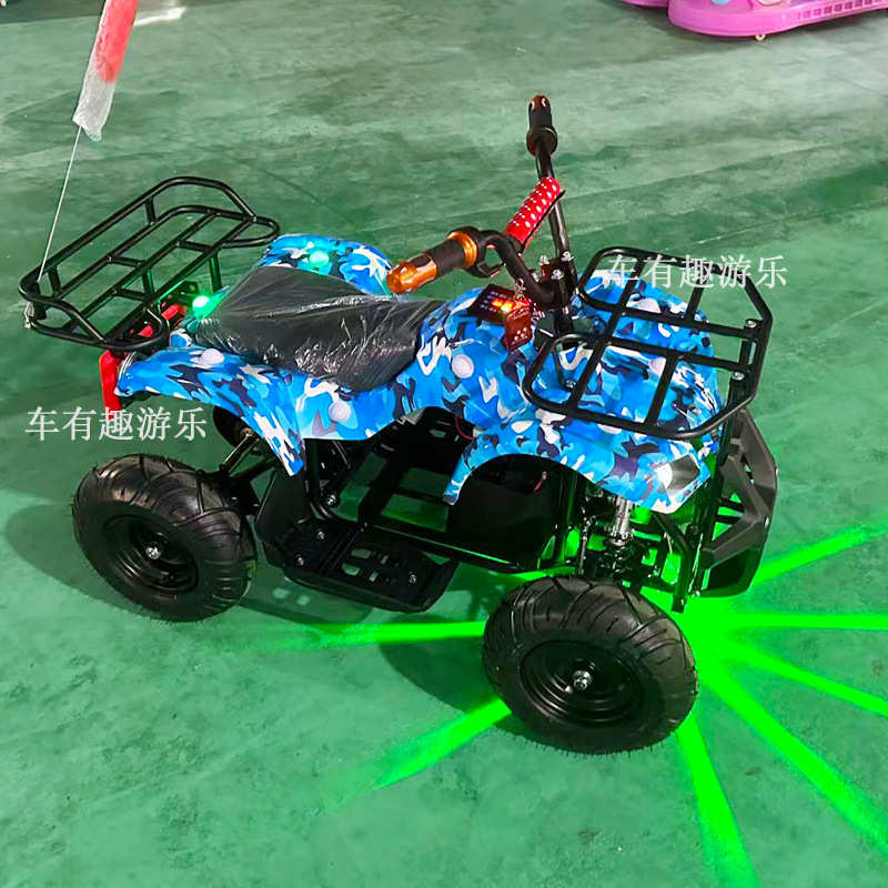 广场游乐设备儿童电动卡丁车户外摆摊四轮沙滩摩托碰碰车可坐大人