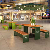 箱奶金属户外隔断花组合箱艺铁茶店咖啡厅种植座椅不锈钢围栏卡座