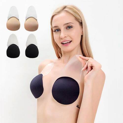 Women Push Up Bras Self Adhesive Silicone Strapless Invisibl