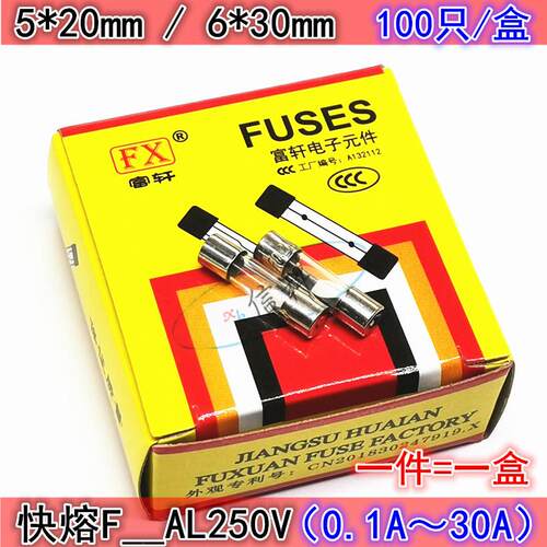 F6A F6.3A F7A F8A F10A F12A F15A F20A F25A F30AL250V保险丝管