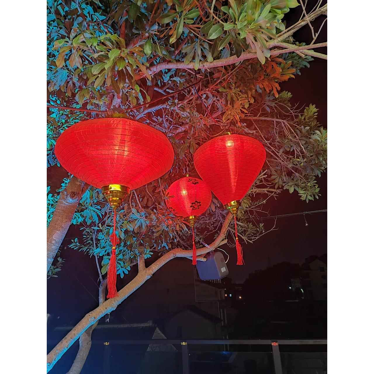 老街复古布灯笼LED钨丝灯泡布灯笼挂树布灯笼小资风布灯笼街道