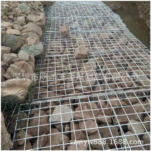 深圳格宾石笼网河道固滨笼PV包塑格宾网路面加筋网绿格网