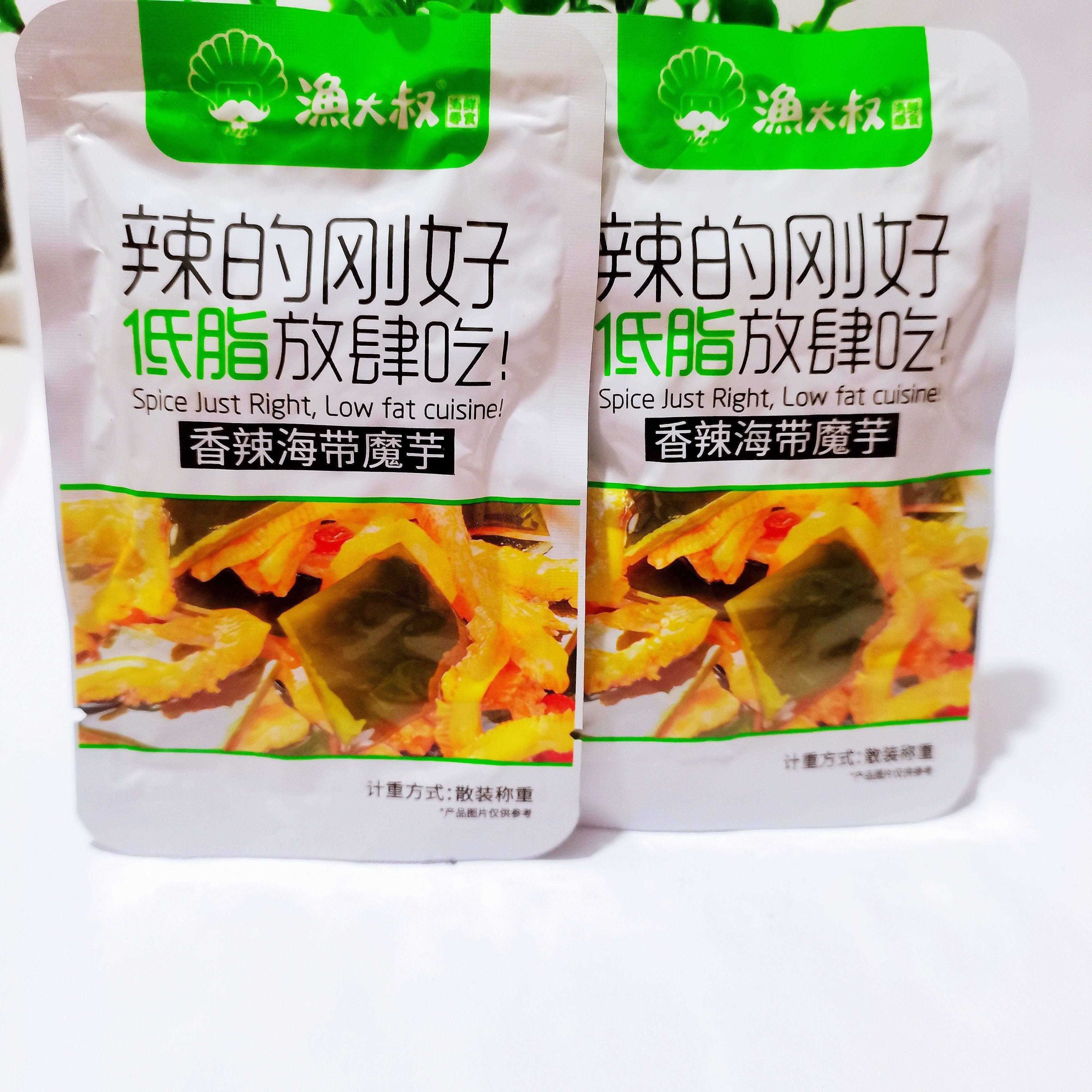 渔大叔香辣海带魔芋爽低脂辣条零食办公室解馋小零食海味即食特产