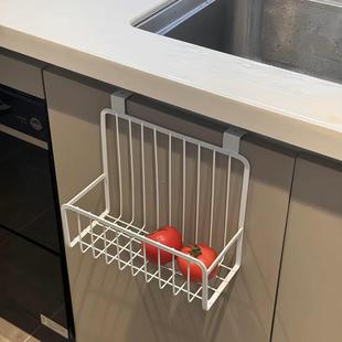 厨房柜门内侧收纳盒背挂式挂篮免打孔置物架门后挂钩调料收纳层架