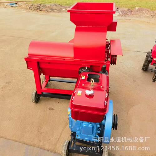 850型玉米脱粒机出口各型号玉米扒皮脱粒机柴油机款玉米打粒机