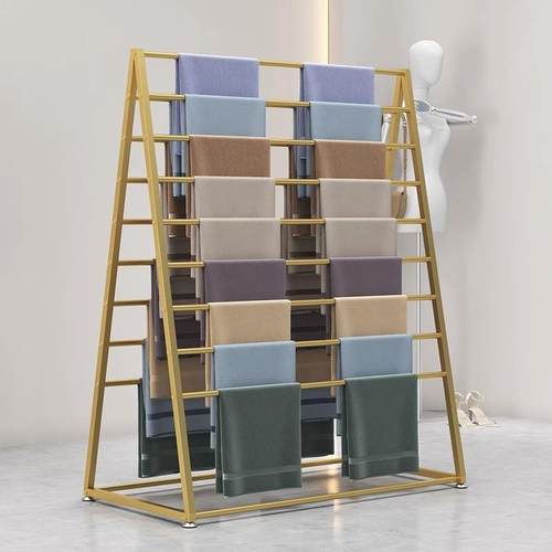 围巾架服装展示架落地裤子丝巾面料毛巾浴巾包装纸多层样品陈列架