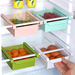 厨房用品家用塑料可挂冰箱保鲜隔板层置物整理收纳储物架沥水挂架