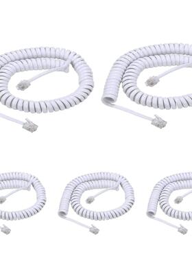 RJ9 Coiled Telephone Wire 6FT Curved Telephone Landline Phon
