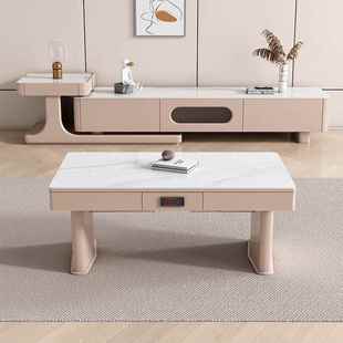 轻奢多功能升降几客餐桌两用厅小户型电家用智能A08一体茶式 动茶