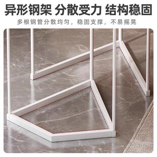小圆几几现代简约钢化玻璃沙小户型角茶客厅H397家 轻奢发边几意式