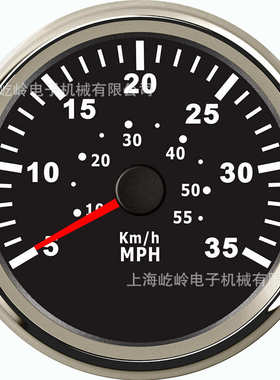 85mm指针气压式速度表 35MPH 55MPH 65MPH 船只改装通用仪表