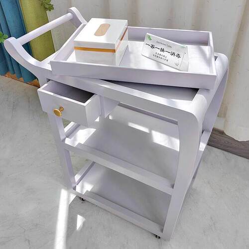 实木美容推车仪器美容院手推车带抽屉置物架工具车美发美甲小推车