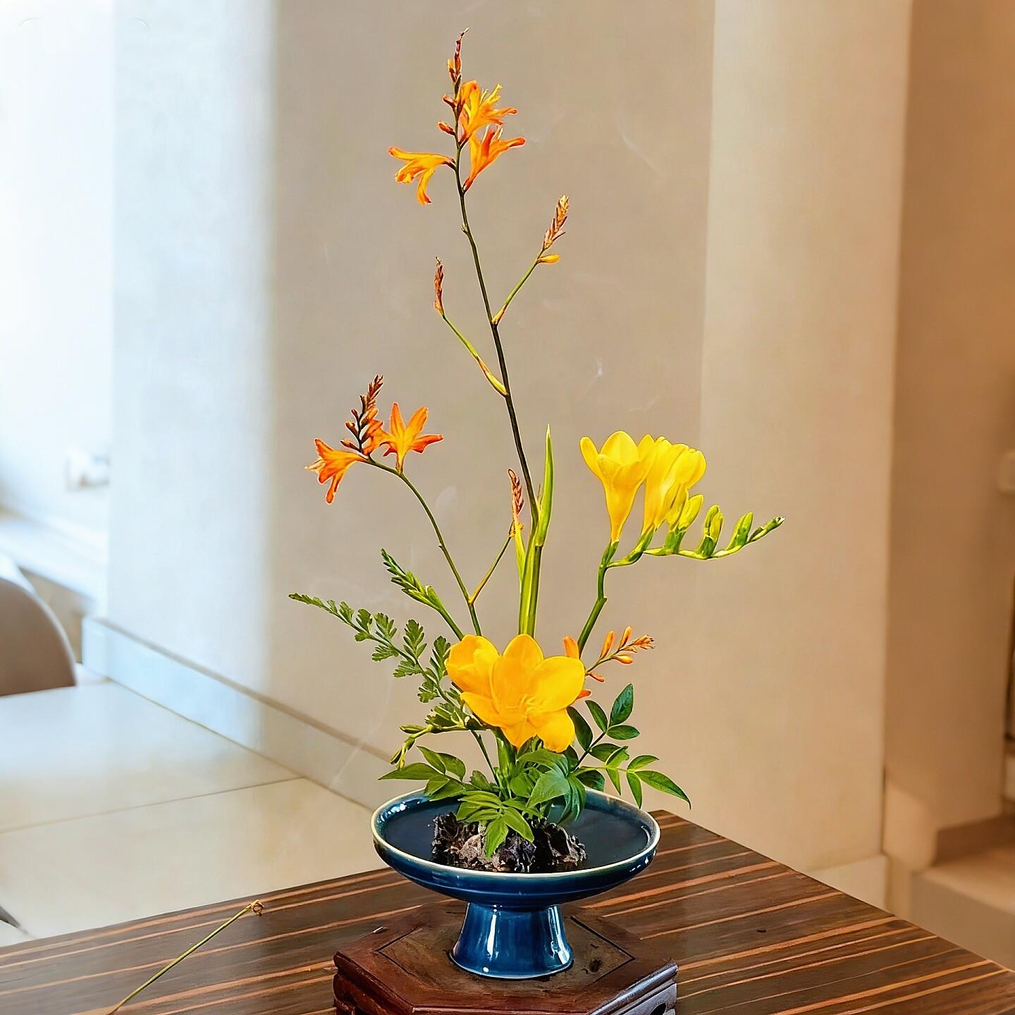 花插碗陶瓷插花器花瓶水培花器客厅桌面小花盆摆件高级氛围感装饰