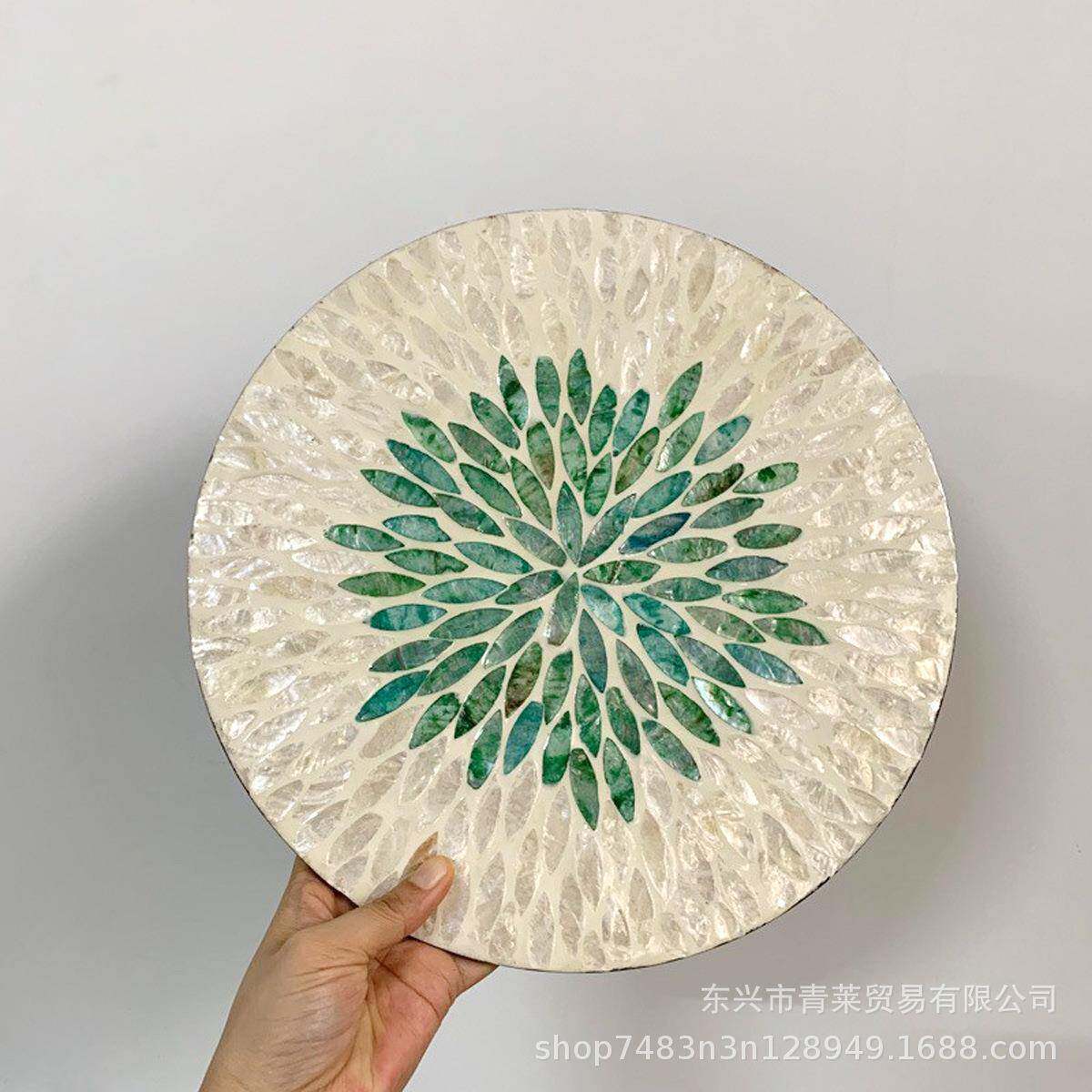 美式ins风隔热餐垫创意贝壳餐桌垫 高级感轻奢圆形西餐垫家用托盘