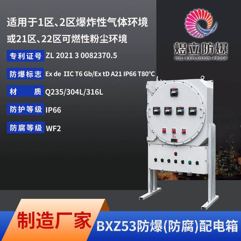 厂家直销现货供应配电箱BXZ53系列防爆防腐碳钢ExdllC配电箱