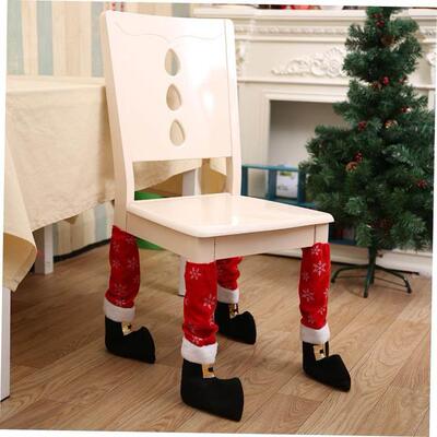 Christmas decoration table foot covers chair foot covers