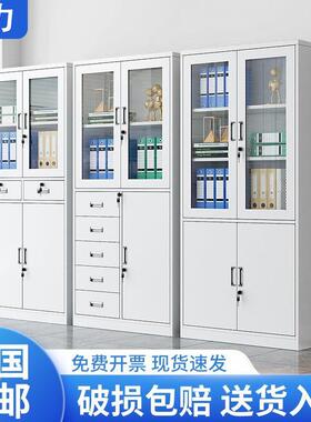 铁皮文柜办公资料档案柜钢制凭证柜用DPU更衣储物柜带锁子柜家卷