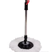 上臣旋转手压配件杆神奇甩干拖把替换布不圆头超细纤维平板拖把杆