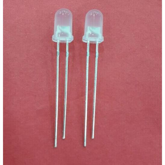 高亮 F5红蓝双色雾状无极 LED灯珠磨砂发光管5MM红兰双色两脚无极