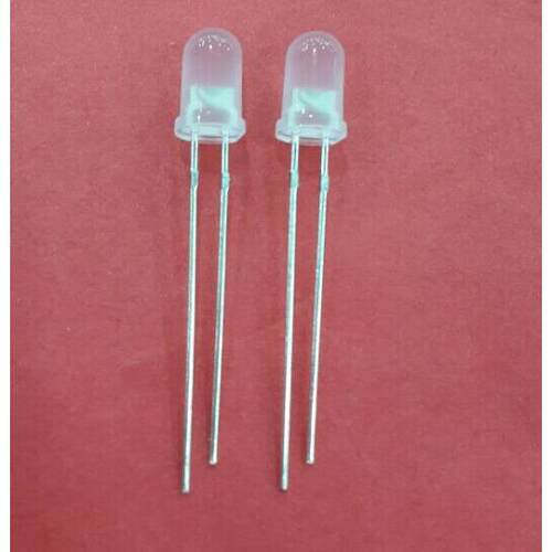 高亮 F5红蓝双色雾状无极 LED灯珠磨砂发光管5MM红兰双色两脚无极