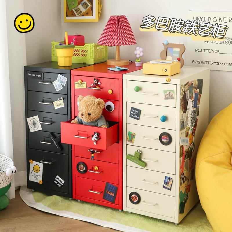 夹缝收纳柜抽屉式多层可移动缝隙储物柜桌下床头厨房窄边柜置物架