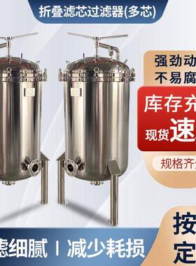 厂家供应折叠滤芯过滤器多芯可定制非标式不锈钢滤芯过滤器