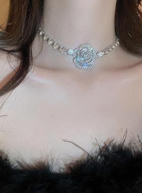 高级感闪钻耳环！礼服晚宴锁骨链新娘婚纱配饰女