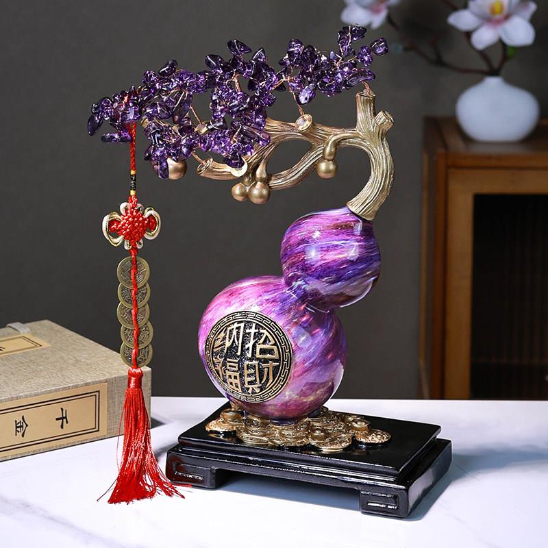 开 业发财树摇钱树招财进宝葫芦摆件客厅轻奢玄关装饰乔迁新居礼