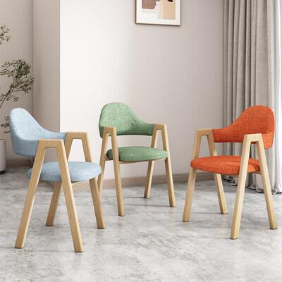 适用北欧餐椅简约餐厅椅子靠背凳子家用学生写字书桌椅网红卧室化
