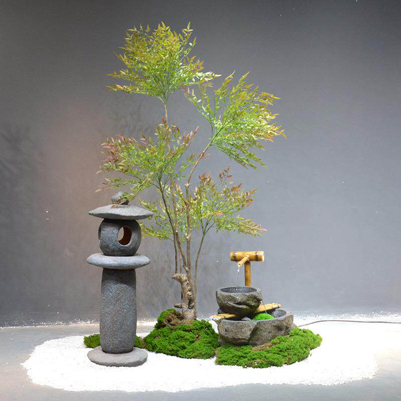 仿真竹子植物造景装饰绿植软装微景观室内玄关角落楼梯下布置