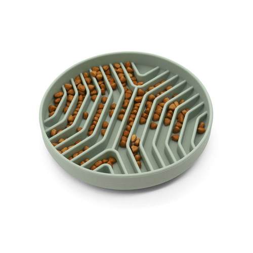 家用宠物硅胶慢食碗吸盘底座不易滑动环保硅胶材质纹路减缓进食