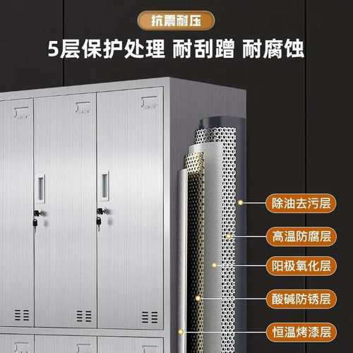 304不锈钢更衣柜员工收纳储物柜无尘车间鞋柜浴室多门带锁换衣柜