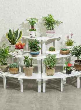 I1实角木转F755S5HS花架子多肉多盆层内省空间落地式阳台木质植物