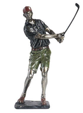 厂货直供高尔夫运动人摆件客厅办公室电视柜装饰树脂工艺品批发