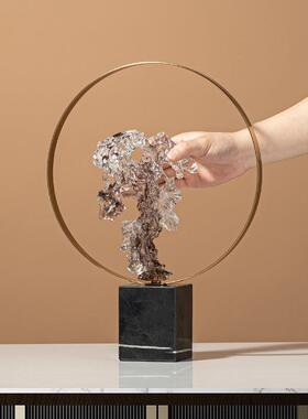 创意太湖石电家摆件轻奢高档新中工式客厅玄关酒柜视柜居装饰YB-R