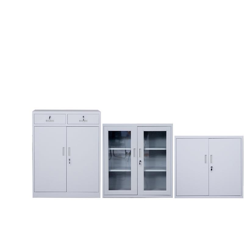 办公钢制矮柜铁皮办公低柜半截柜小文件柜加厚钢板财务储物收纳柜