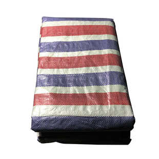 围挡亮彩工地棚施工彩条塑料短时双布水膜遮阳三色布防加厚