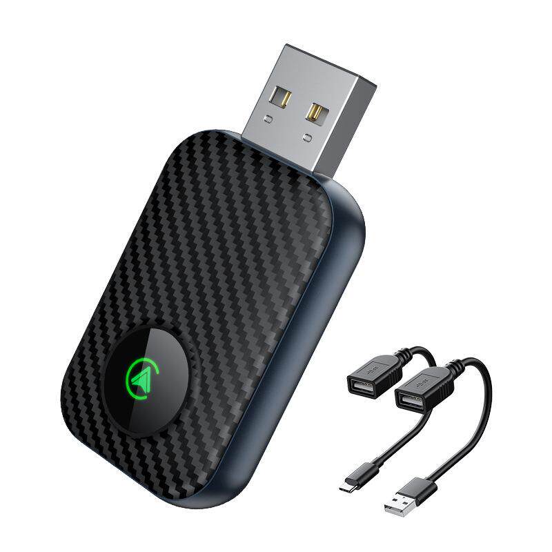 跨境carplay有线转无线盒子安卓Auto车机互联盒子carplay转接器