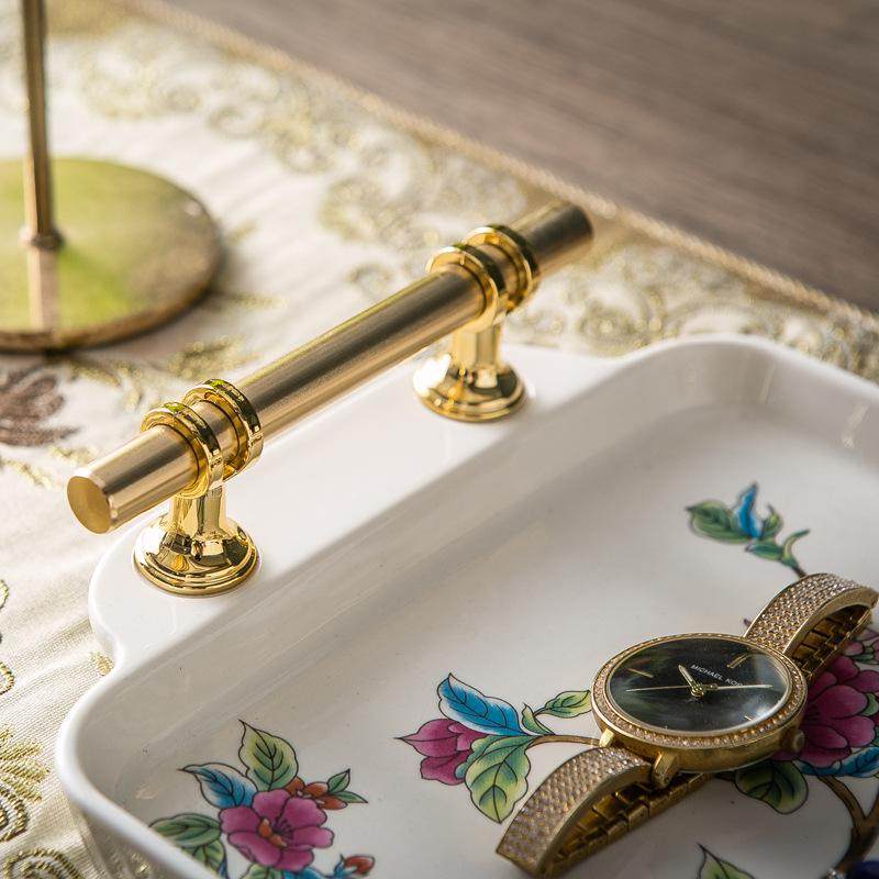 收纳盘家用陶瓷托盘摆件复古摆茶具托盘长方形批发盘茶盘美式欧式,餐饮具,茶盘,淘宝优惠券,粉丝福利购,淘宝优惠卷