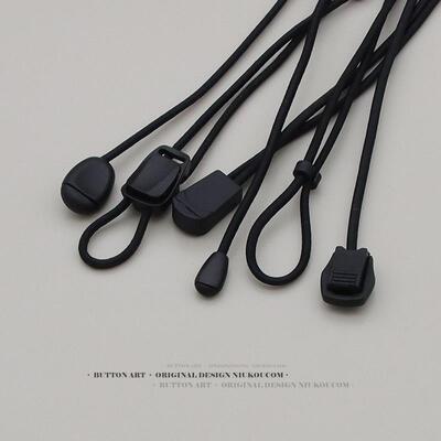 免系扣鞋带夹扣弹力帽扣绑固定器冲锋衣鞋带收缩羽绒纽配件尾夹卡