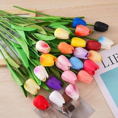5 Pcs Tulip Artificial Flowers Real Touch Flowers Tulip