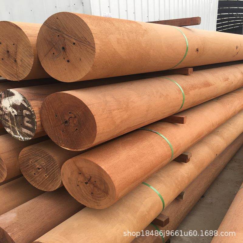 菠萝格园林古建料 菠萝格车圆木 小圆柱 菠萝格木地板 木扶手栏杆