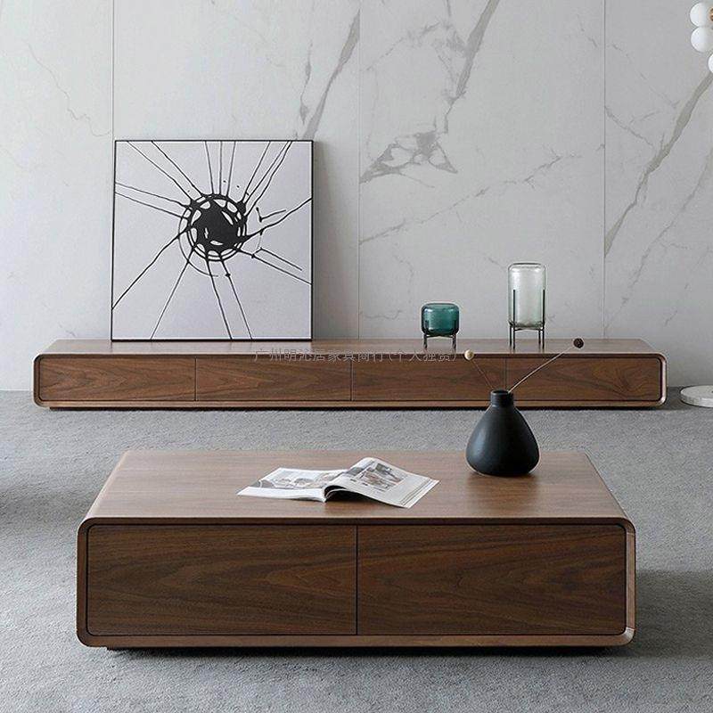 极简地柜电视柜胡桃色小户型客厅超窄全实木落地整装地台电视柜,住宅家具,其它柜类,淘宝优惠券,粉丝福利购,淘宝优惠卷