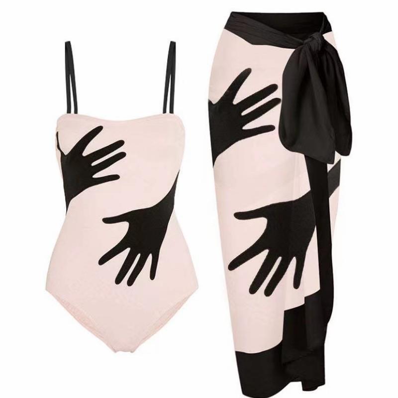 One-piece belly-covering slimming holiday beach hot spring