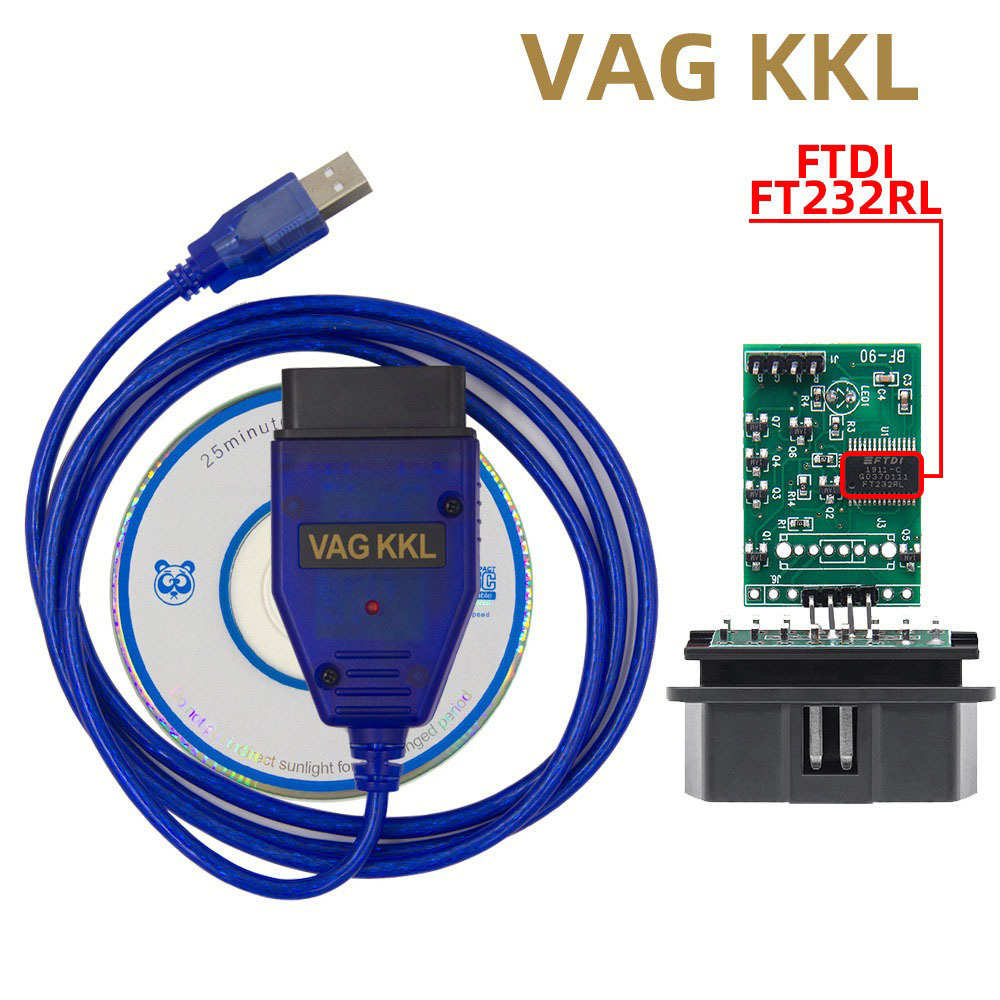 VAG KKL 409 USB Interface 高质量诊断线 FT232RL芯片 409.1检测